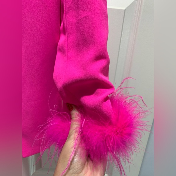 JODIFL Bright Fuchsia Satin Blazer - Picture 3 of 6